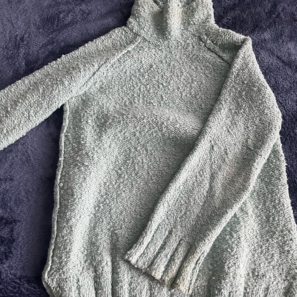 Sea-foam green soft nubby anthro sweater